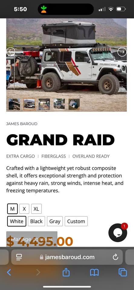 James Baroud pop up tent