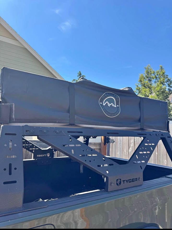 Overland Vehicle Systems HD Nomadic Extended Soft Shell Rooftop Tent with Tyger Auto Plate Style Bed Rack in Portland, OR (photo 3) — photo 3