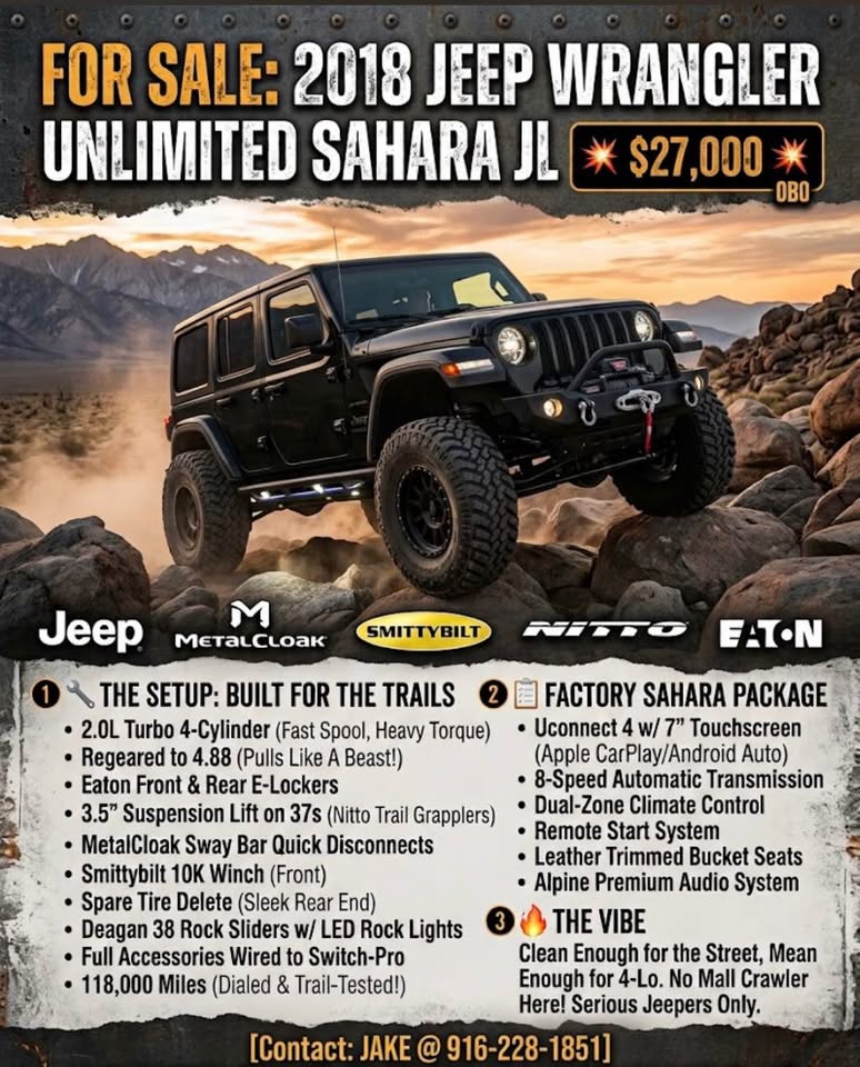 2018 JEEP WRANGLER UNLIMITED SAHARA JL — BUILT, DIALED & TRAIL-READY in Citrus Heights, CA (photo 10) — photo 10