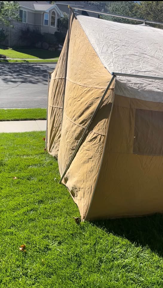 Vintage Coleman spring bar 8 x 11 canvas tent in Draper, UT (photo 6) — photo 6