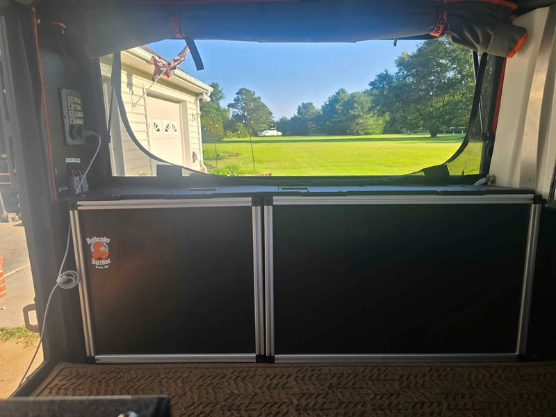 Goose Gear storage setup for Alucab Canopy Camper - short bed 3rd gen tacoma in Salisbury, MD (photo 5) — photo 5