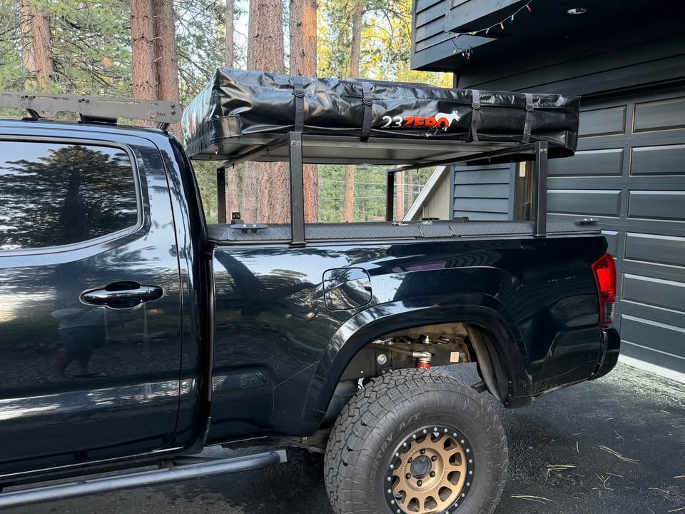 23zero 72” overland tent and boot bag Comes w custom bed rack for Tacoma in South Lake Tahoe, CA (photo 8)