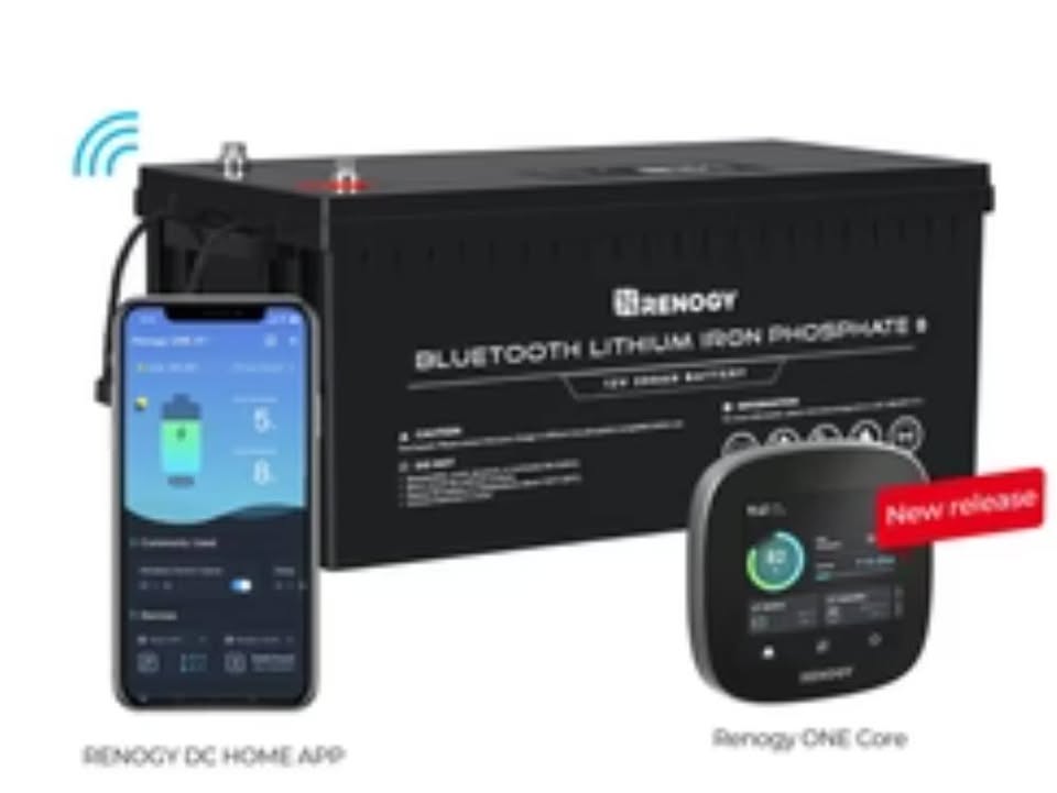 200Ah LiFePO RENOGY Lithium Battery with Bluetooth PLUS Core Display in Portland, OR (photo 1)
