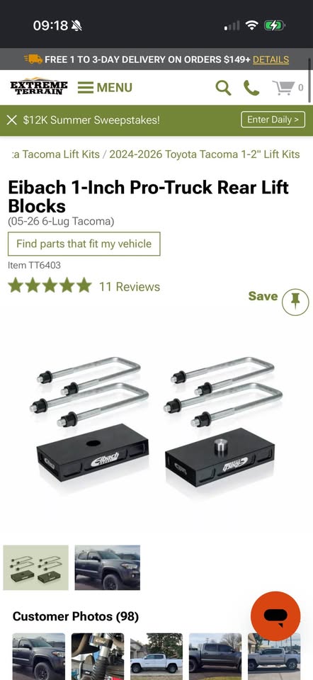 Toyota Tacoma OME 2” Front / 1” Rear Lift Kit – BRAND NEW (photo 6) — photo 6