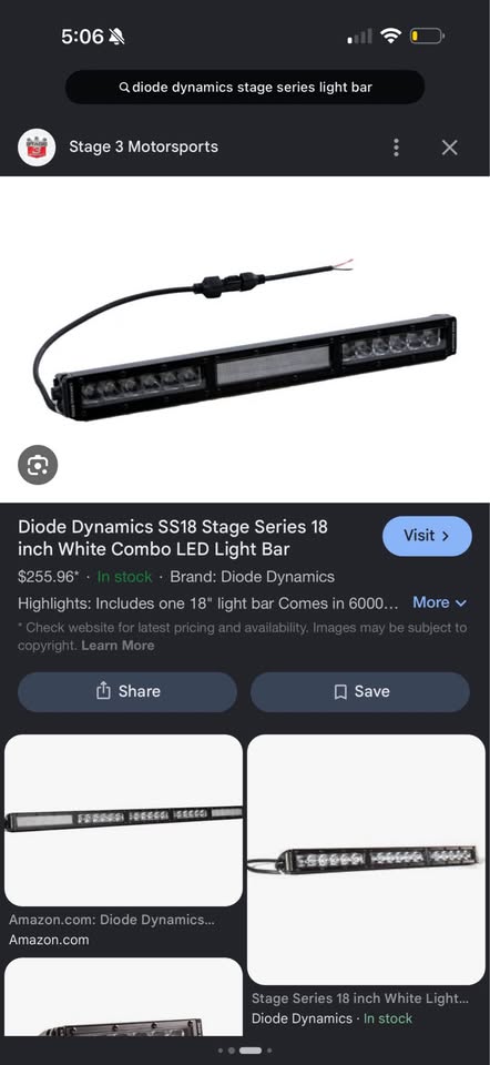 Genuine Diode Dynamics Stage Series LED Light Bar w/ Mounting Brackets in Manassas, VA (photo 4) — photo 4