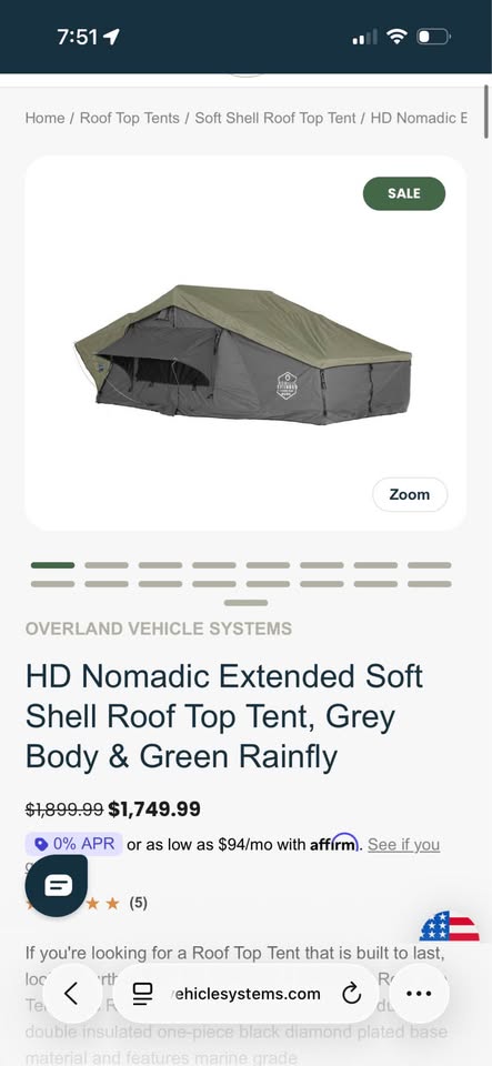 Complete Overland Set Up -OVS XL rooftop tent + KB Voodoo low profile rack + Teton double sleeper in Harker Heights, TX (photo 10) — photo 10
