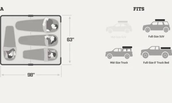 Free Spirit Recreation FSR High Country 63 rooftop tent in Snoqualmie Pass, WA (photo 4) — photo 4