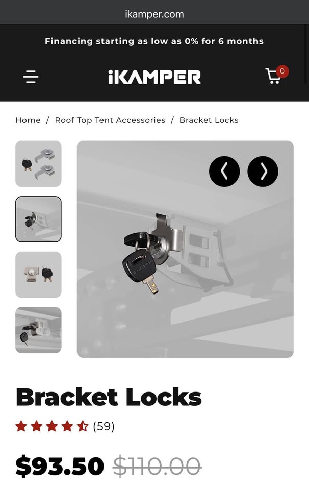 iKamper Skycamp Mini 3.0 + Insulation Liner + Bracket Locks in Hawthorne, CA (photo 9) — photo 9