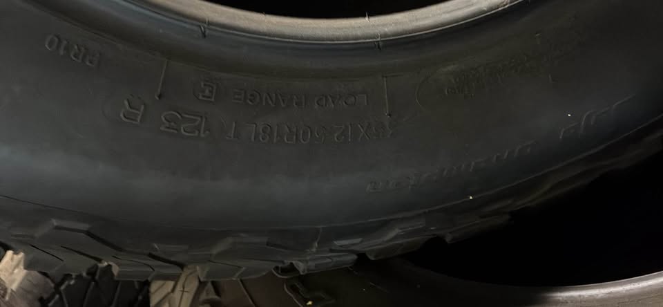 BFGoodrich All-Terrain T/A KO2 Tires 35x12.50R18LT nice used set free installation, free balance in Nampa, ID (photo 3)