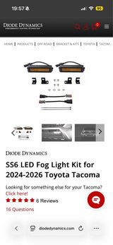 2024-2026 Tacoma Diode Dynamics ss6 fog lights in Carson City, NV (photo 2)