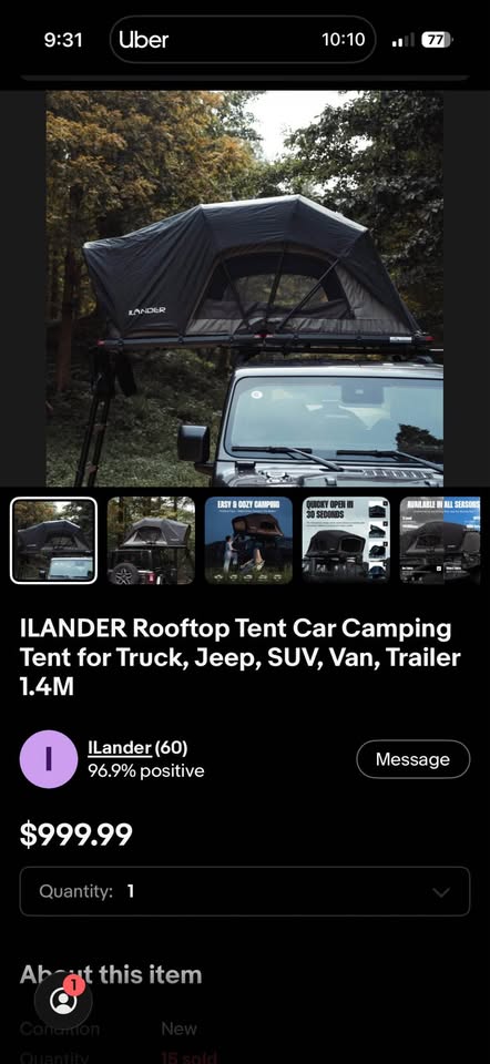 iLander Skycamp Rooftop Tent and Bed Rack (photo 3) — photo 3