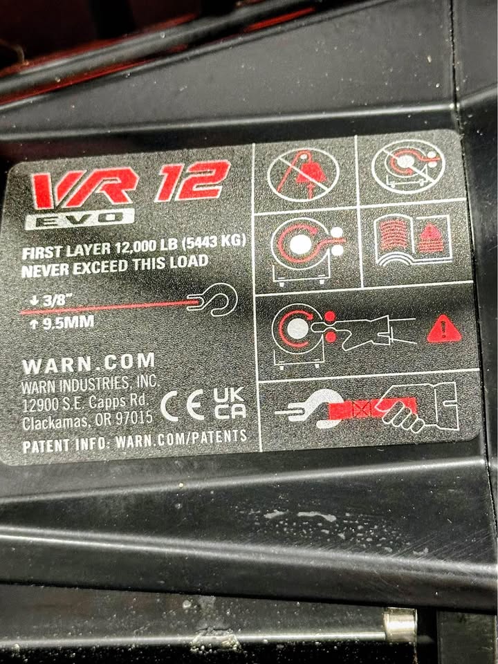 WARN 12,000 lb VR 12 Winch NEW in Bountiful, UT (photo 7) — photo 7