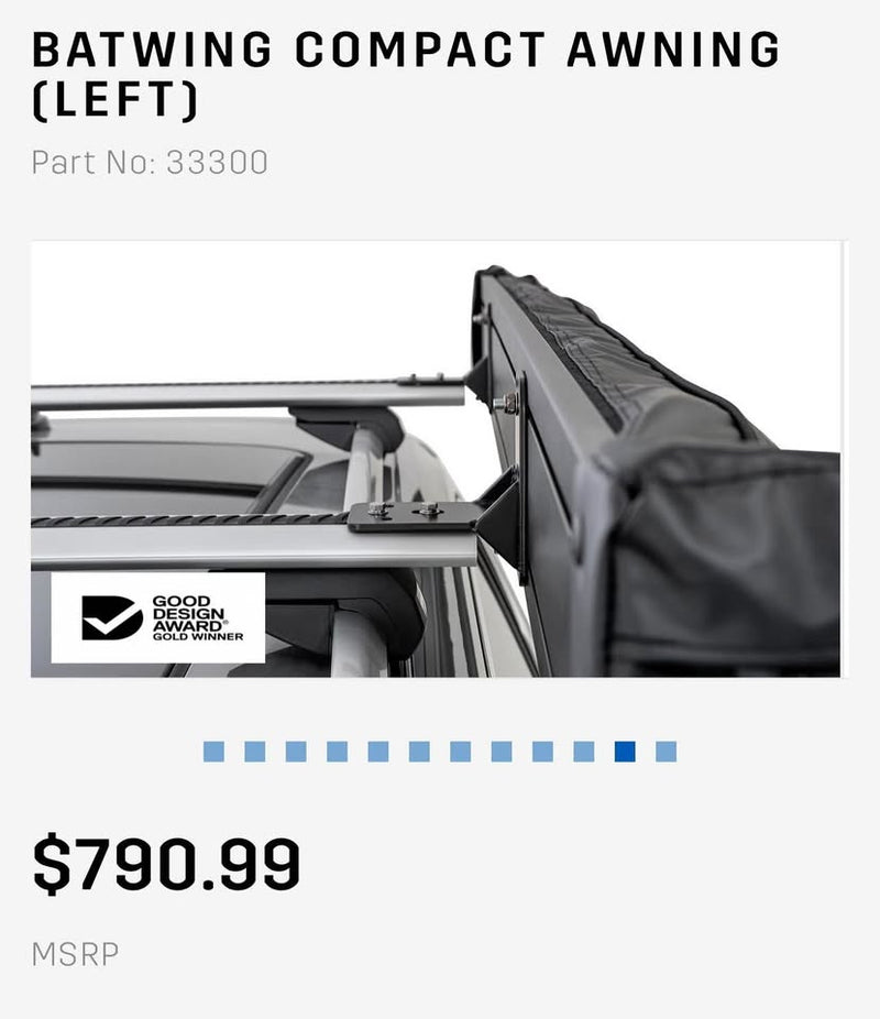 Rhino Rack Batwing Compact Awning 33300 (Left) in San Gabriel, CA (photo 4) — photo 4