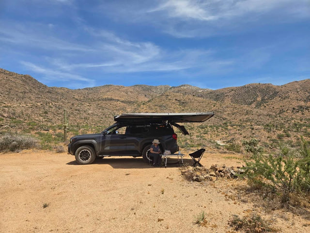 FSR rooftop tent and 270 awning + Openroad shower tent — photo 2
