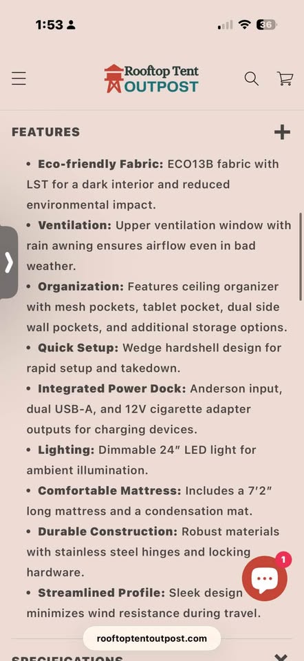 23Zero Kabari 2.0 Roof Top Tent — photo 2