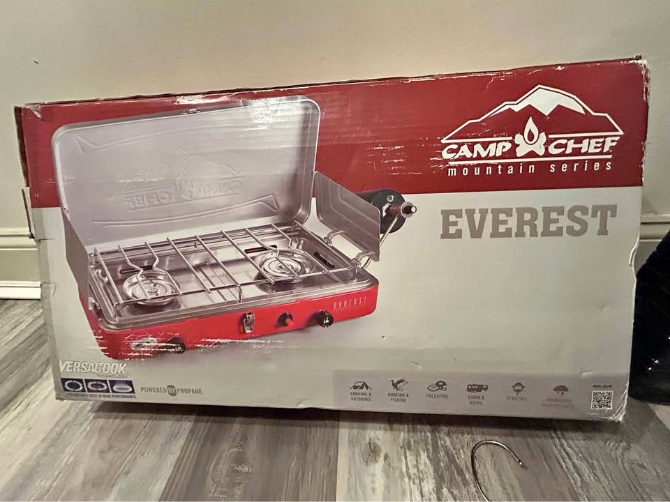 Never Used Camp Chef Everest 2-burner camping stove in East Orange, NJ (photo 1) — photo 1