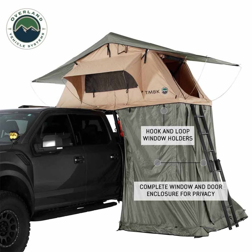 Overland Vehicle Systems Ld Tmbk Roof Top Tent Annex Green Base With Black Floor in Citrus Heights, California (photo 2) — photo 2