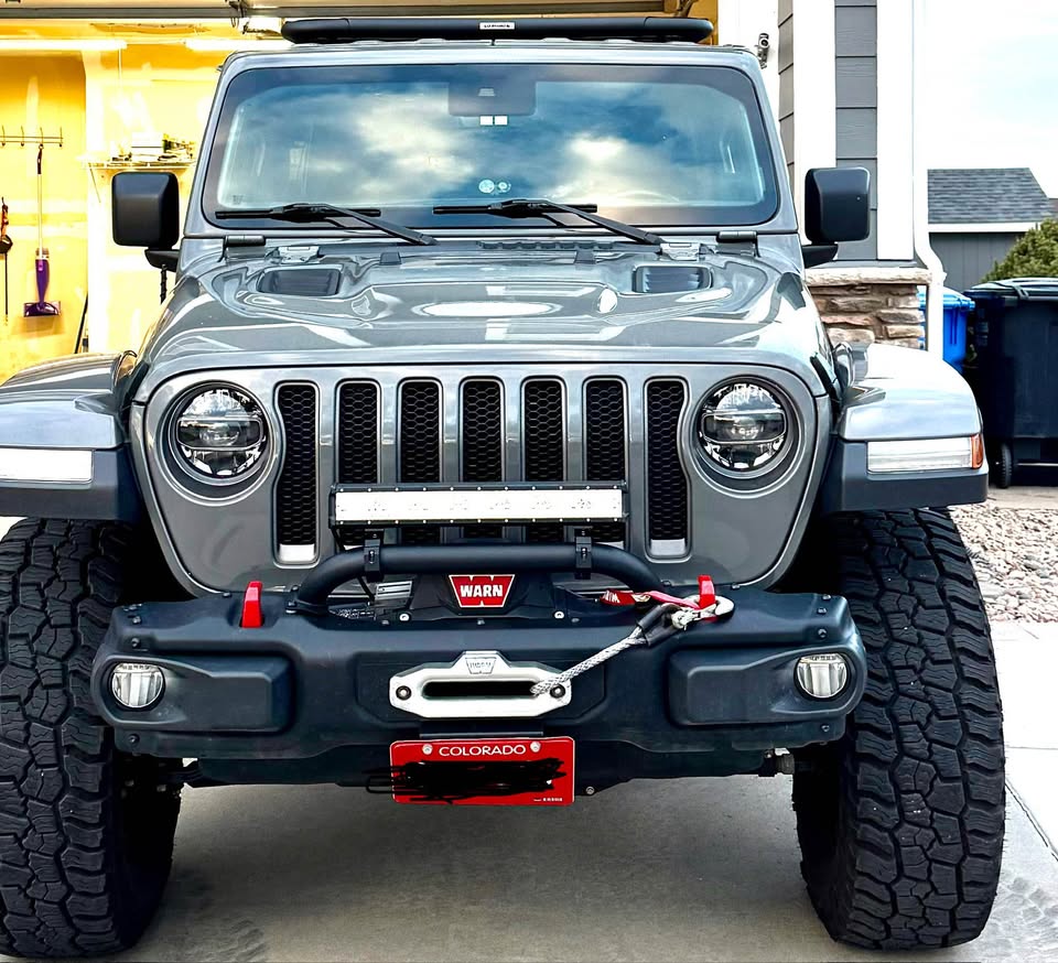 Warn Winch 10K-S Platinum and Jeep JL JLU Mounting Plate and Brush Bar in Peyton, CO (photo 3) — photo 3