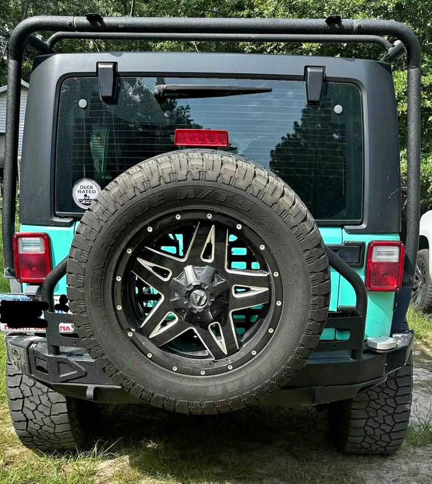 Smittybilt Atlas Rear Bumper with Tire Carrier for Jeep Wrangler JK in Raeford, NC (photo 1) — photo 1