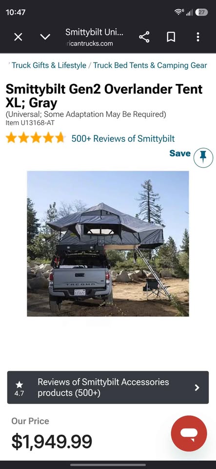 Smittybilt Gen2 Overlander XL rooftop tent with matching Annex room in Minturn, CO (photo 2) — photo 2
