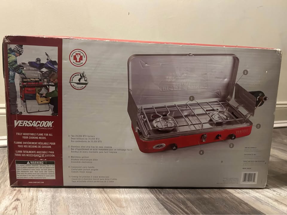 Never Used Camp Chef Everest 2-burner camping stove in East Orange, NJ (photo 2) — photo 2