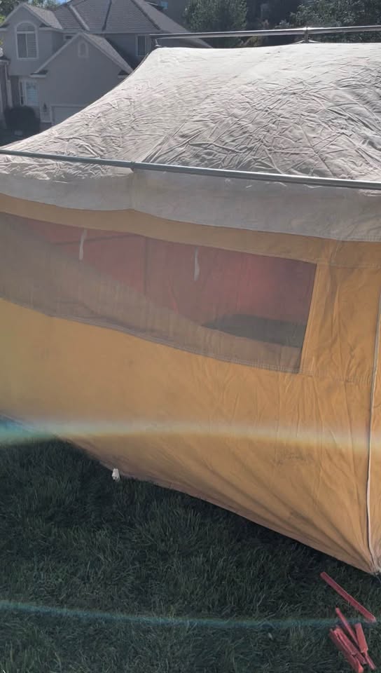 Vintage Coleman spring bar 8 x 11 canvas tent in Draper, UT (photo 5) — photo 5