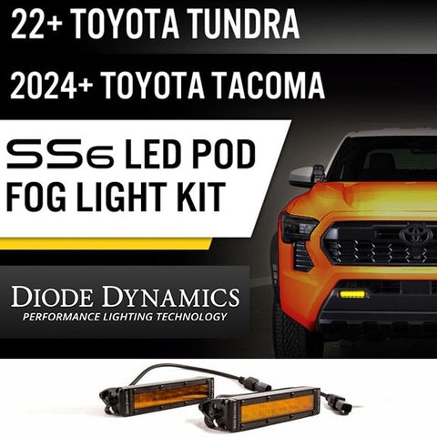 Diode Dynamics Toyota Tacoma Tundra SS6 Fog Light Kit BRAND NEW IN BOX