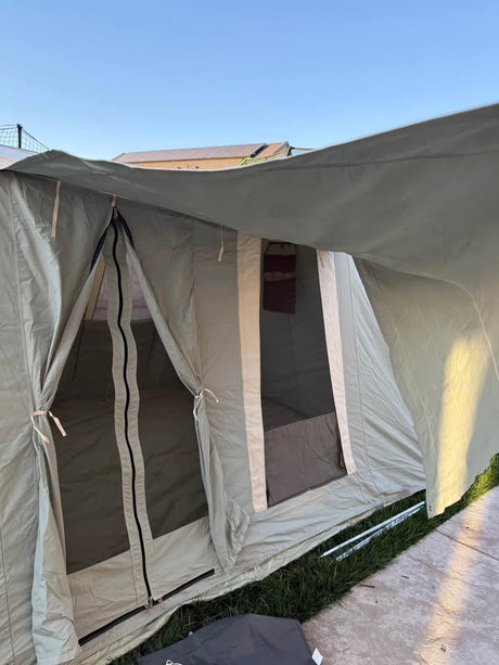 Springbar FAMILY CAMPER Canvas Tent 10x14 kodiak flexbow white duck coleman gazelle wall tent in Manteca, CA (photo 10)