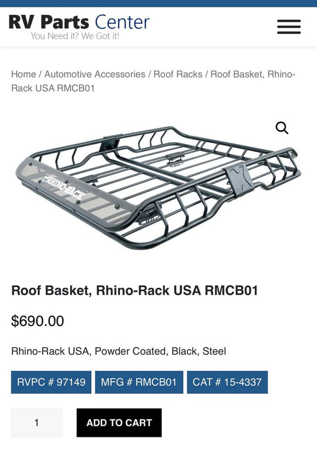Rhino-Rack Roof Basket — photo 2