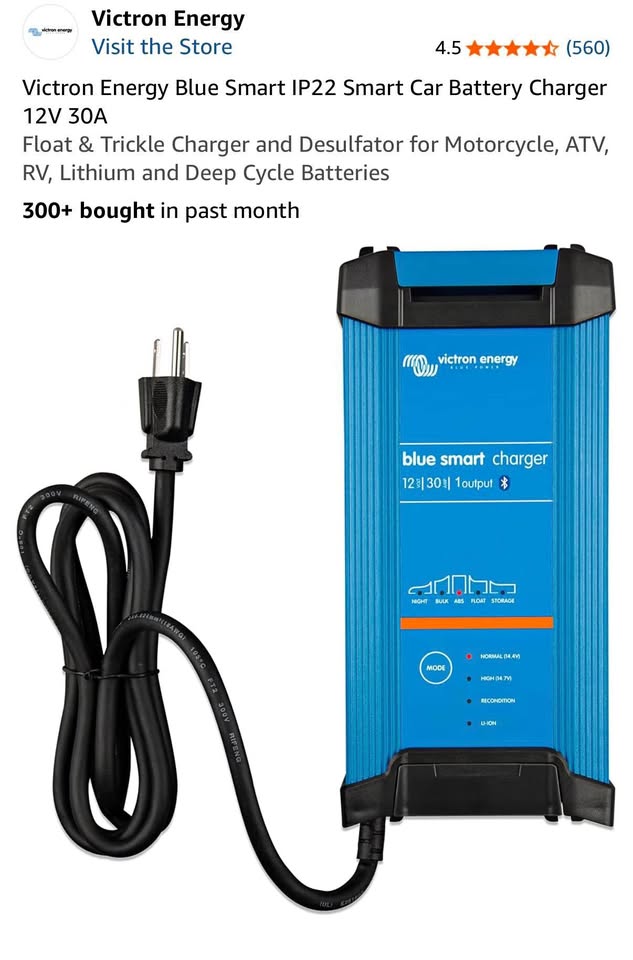 Victron Energy Blue Smart IP22 12V 30A Battery Charger in Burbank, CA (photo 1)