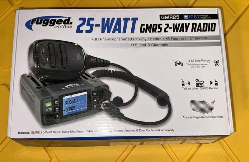 Rugged Radios GMR25 25-Watt GMRS 2-Way Radio + Toyota Tacoma or 4Runner (2003-2024) mount in Hillsboro, OR (photo 1) — photo 1