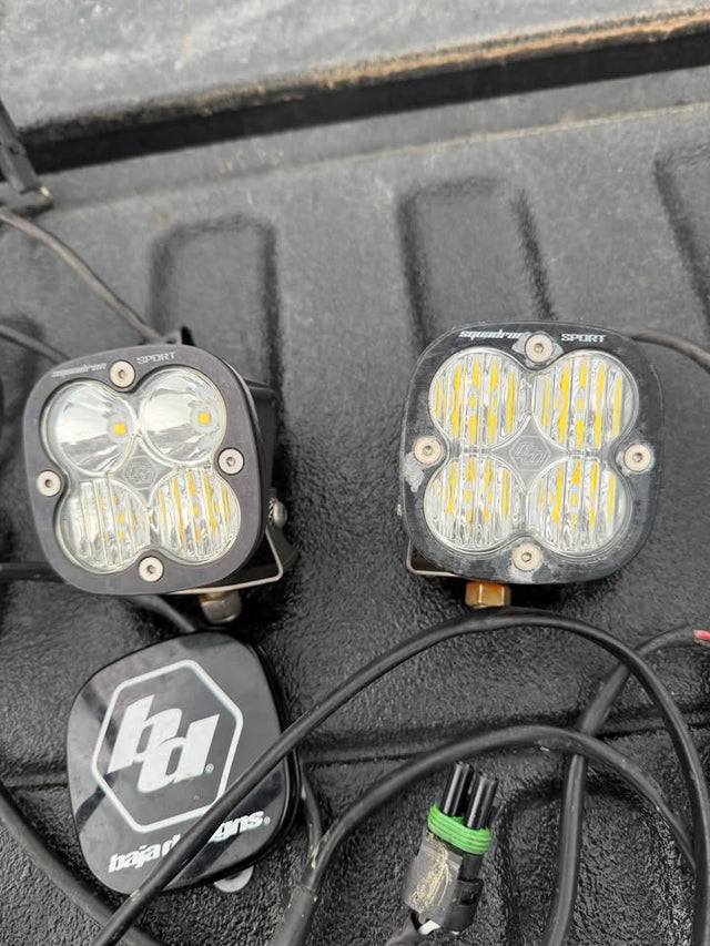 (4) Baja Designs Squadron Sport Lights and wiring with 2 covers — photo 3