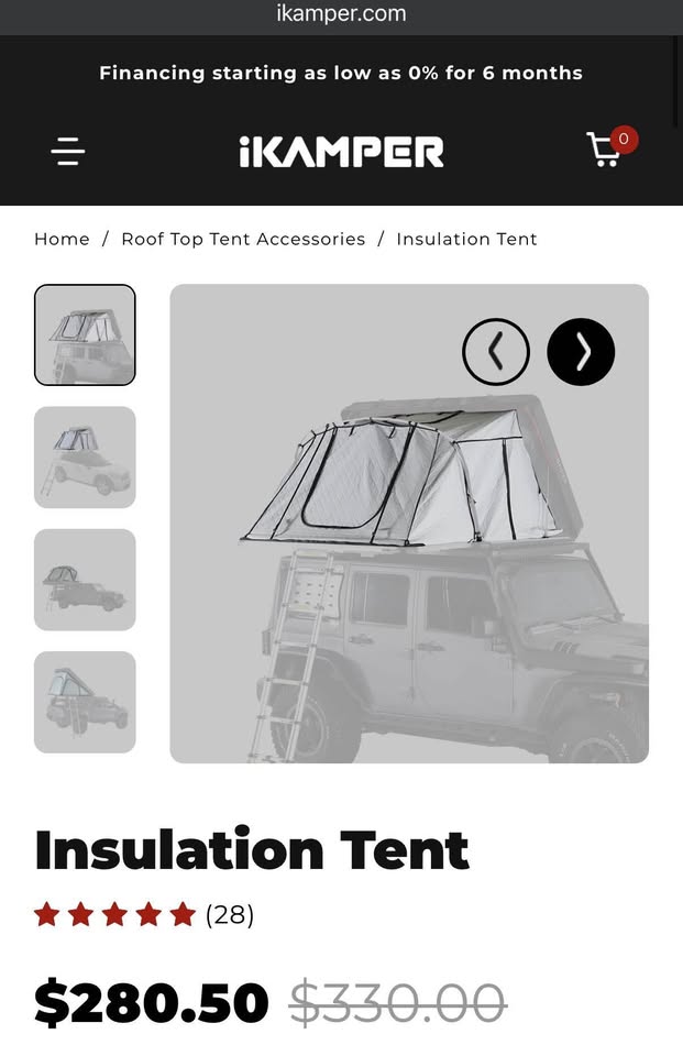 iKamper Skycamp Mini 3.0 + Insulation Liner + Bracket Locks in Hawthorne, CA (photo 8) — photo 8