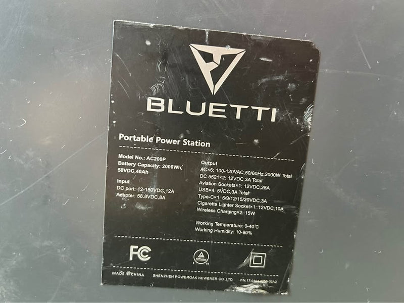 Bluetti AC200P 2000W Portable Power Station i can’t find the charger unfortunately in Bend, OR (photo 4) — photo 4