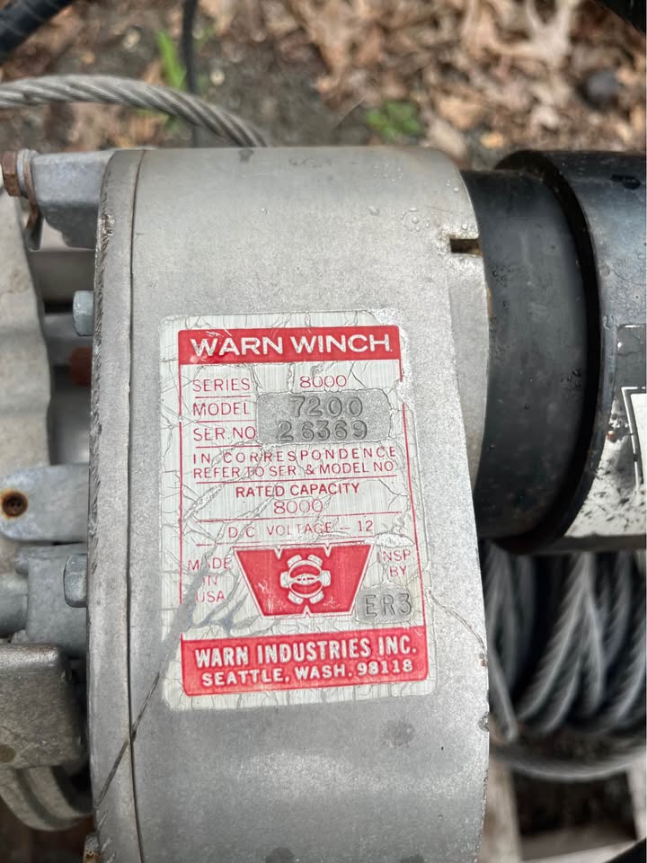 73-87 Chevy Winch Bumper and warn 8274 cable operated winch in Wrightstown, NJ (photo 2) — photo 2