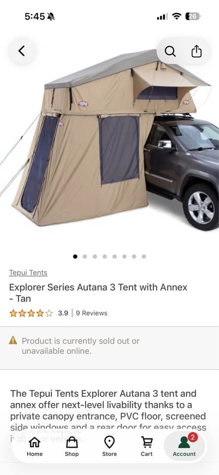 Tepui Explorer Series Autana 3 Rooftop Tent with Annex in Mesa, AZ (photo 3)