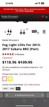 2013-2016 Brz Fog Lights Diode Dynamics in Chino Hills, CA (photo 3)