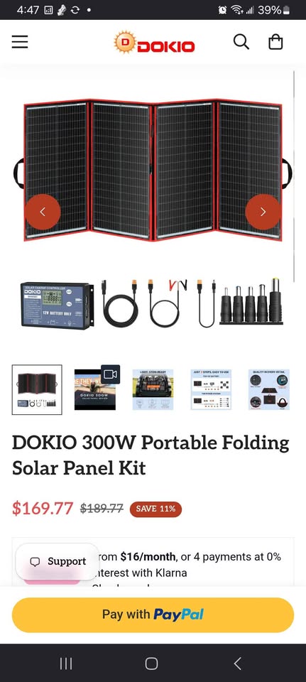 BLUETTI AC200MAX Expandable Power Station and DOKIO 300W Portable Folding Solar Panel Kit in Newberry Springs, CA (photo 3)