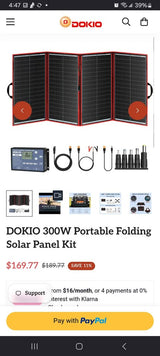 BLUETTI AC200MAX Expandable Power Station and DOKIO 300W Portable Folding Solar Panel Kit in Newberry Springs, CA (photo 3)