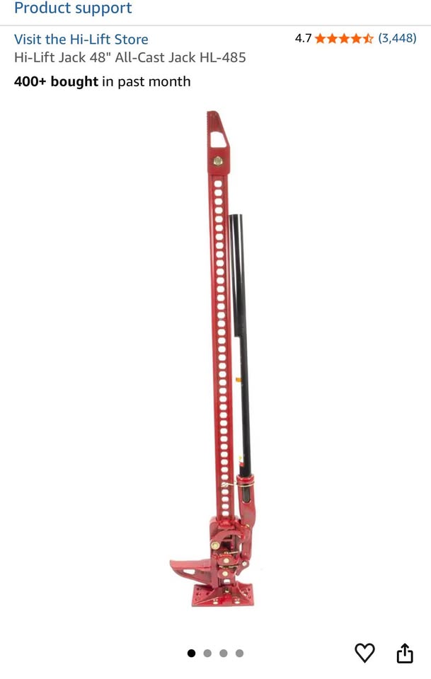 Bolt Hi-Lift Jack Mount for Jeep Wrangler and Hi-Lift 48" All-Cast Jack in Lodi, NJ (photo 2) — photo 2