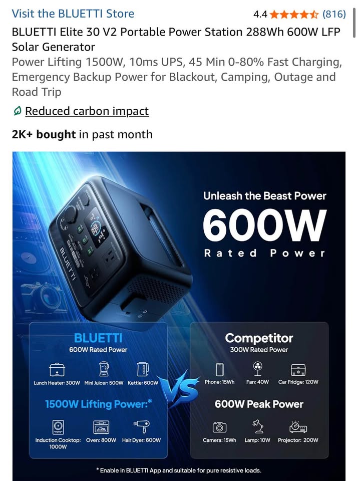 Bluetti Elite 30 v2 Power Station in Beaverton, OR (photo 5) — photo 5