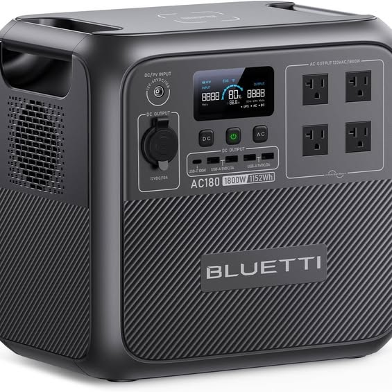 Portable Power Station Ac180, 1152wh Lifepo4 Battery Backup W/ 2 1800w (2700w Pe in  (photo 1)