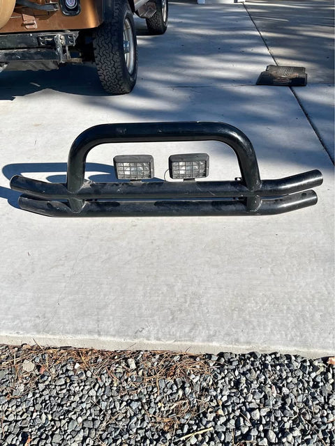 Smittybilt Double Tubular Front Bumper with Off-Road Lights