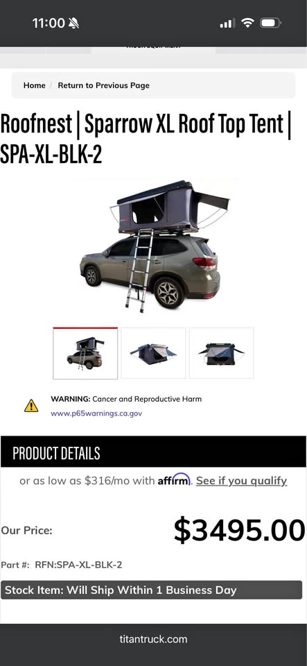 Rooftop Tent - Roofnest | Sparrow XL
