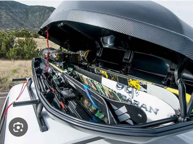 Yakima SkyBox 18 Carbonite roof box cargo rack carrier in Spokane, WA (photo 7) — photo 7
