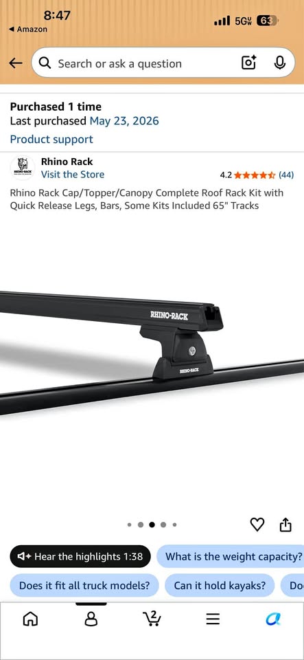 Rhino Rack Roof Rack Kit (photo 1)
