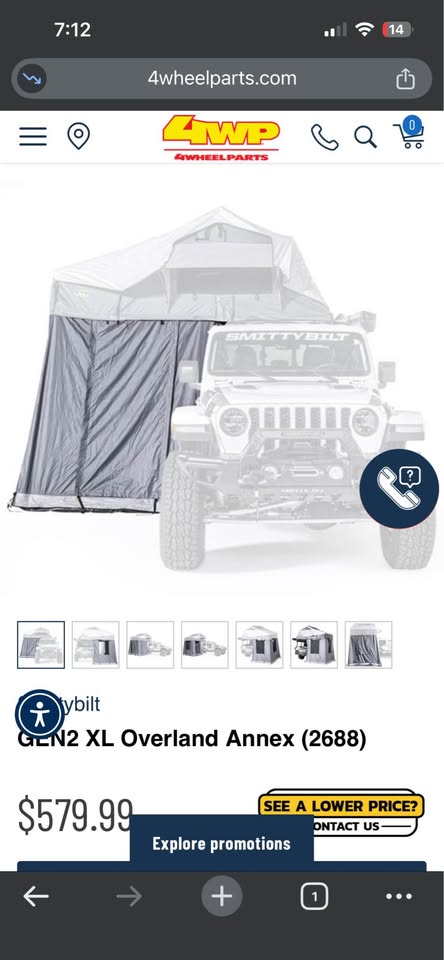 Smittybilt tent ANNEX (photo 2) — photo 2