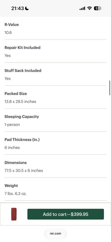 Brand new Exped MegaMat Max Sleeping Pad - Long X-Wide in Portland, OR (photo 4) — photo 4