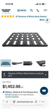 2024 F-350 Rhino-Rack black roof rack in Casa Grande, AZ (photo 2)