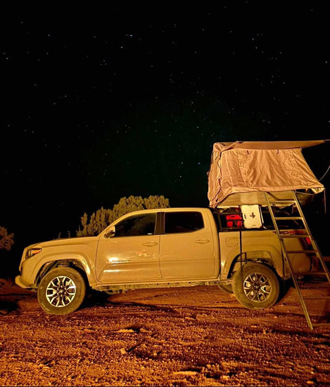 Smittybilt tent and body armor rack for Tacoma